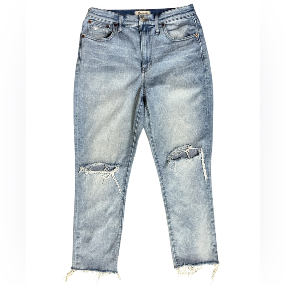 Madewell The High-Rise Slim Boyjean Distressed Size 29